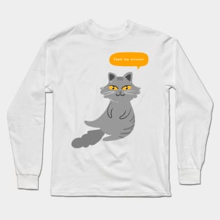 Feed me Minion Chonky Cats Long Sleeve T-Shirt